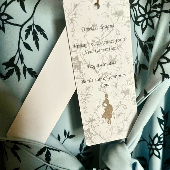 Belle Poque Floral Vintage Skirt Women NWT High Waisted A-line MidI Sz XL - Picture 5 of 9